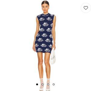 FIORUCCI Blue Bodycon Sweater Dress